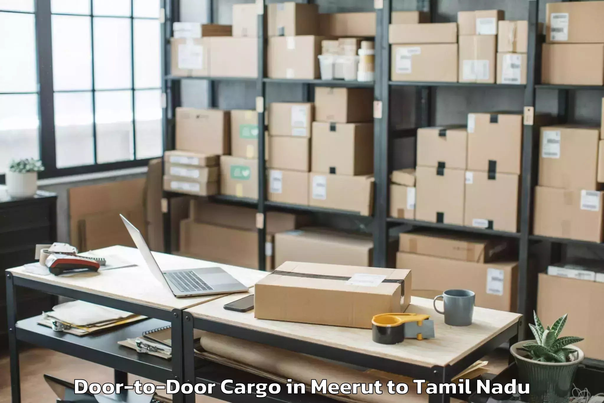 Top Meerut to Thiruthani Door To Door Cargo Available